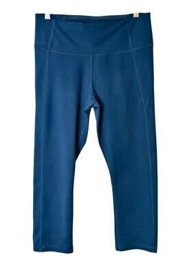 Under Armour Womens L Leggings Blue Reflect Crop Workout Sporty Athletic Comfy